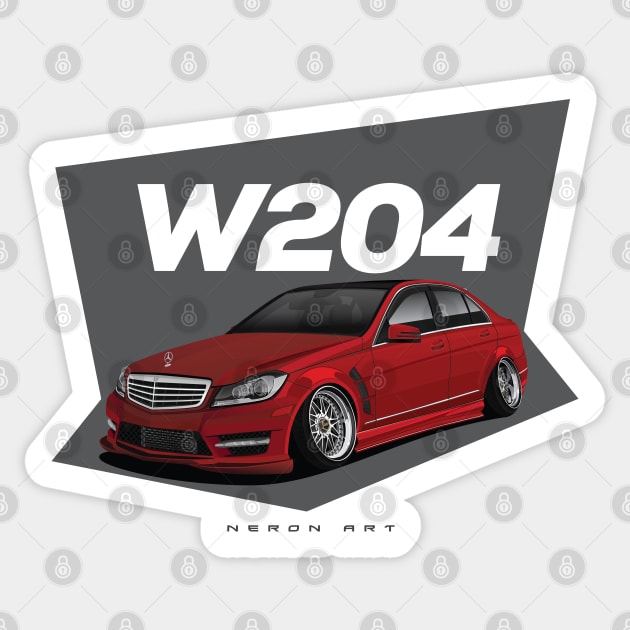 Mercedes Benz W204 Sticker by Neron Art